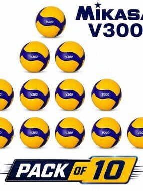 Mikasa V300W Volleyball Ball Professional Volleyball Ball Size 5 pack of 10